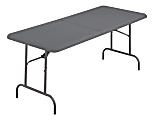 Iceberg IndestrucTable TOO Bifold Table - For - Table TopRectangle Top - 60" Table Top Length x 30" Table Top Width x 2" Table Top Thickness - 29" Height - Indoor, Outdoor - Charcoal, Powder Coated - Tubular Steel