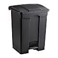 Safco® Plastic Step-On Receptacle, 17 Gallon, Black 1 thumbnail image
