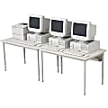 Bretford Basic Quattro Computer Table, Gray/Topaz
