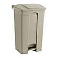 Safco® Plastic Step-On Receptacle, 23 Gallon, Tan 1 thumbnail image
