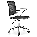 Zuo® Modern Criss Cross Office Chair, Black