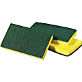Scotch-Brite Medium-Duty Scrub Sponges - 3.5" x 6.3"x 6.1" x 700 mil Thickness - 10 Pack - 6 / Carton - Cellulose, Synthetic Fiber - Yellow, Green 1 thumbnail image