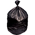 Genuine Joe Strong Economical Trash Bags - 56 gal Capacity - 43" Width x 48" Length - 0.87 mil (22 Micron) Thickness - Black - Resin - 150/Carton - Waste Disposal