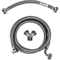 Certified Appliance Accessories Braided Stainless Steel Steam Dryer Installation Kit with Elbow, 5ft - STMKIT2 1 thumbnail image