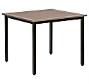 Lorell™ Faux Wood Square Outdoor Table, Charcoal/Black 1 thumbnail image