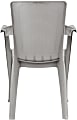Inval Stackable Patio Dining Chairs, Plastic, Taupe, Pack Of 4 Chairs