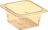 Cambro H-Pan High-Heat GN 1/6 Colander Pans, 3"H x 6-3/8"W x 6-15/16"D, Amber, Pack Of 6 Pans 1 thumbnail image