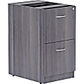 Lorell® Essentials 22"D Vertical 2-Drawer Pedestal File Cabinet, Weathered Charcoal