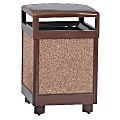 United Receptacle 30% Recycled Hinged Top Litter Receptacle, 38 Gallons, 40" x 26" x 26", Brown 1 thumbnail image