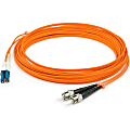 AddOn 3m LC (Male) to ST (Male) Orange OM1 Duplex Fiber OFNR (Riser-Rated) Patch Cable - 100% compatible and guaranteed to work 1 thumbnail image