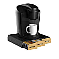 Mind Reader Anchor Coffee Pod Triple Drawer, 36-Pod Capacity, Wood Veneer/Black