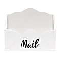 Elegant Designs Homewood Wooden Decorative Envelope-Shaped Desktop Letter Holder, 7-7/8”H x 9-7/8”W x 4-3/4”D, White 1 thumbnail image