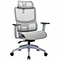 Lorell Ripley All-Mesh High-Back Chair with Articulating Lumbar Support - Mesh Back Material - High Back - Gray - Mesh - 1 Each 1 thumbnail image