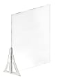 Azar Displays Cashier Shields, 30"L x 40"H, Clear, Set Of 2 Shields 1 thumbnail image