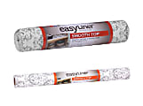 Duck® Smooth Top EasyLiner Non-Adhesive Shelf And Drawer Liner, 20" x 6'/12" x 10', Gray Damask, Pack Of 2 Rolls