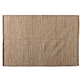 Baxton Studio Michigan Handwoven Hemp Blend Area Rug, 63” x 90-5/8”, Natural Brown