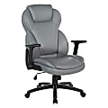 Office Star™ Ergonomic Leather High-Back Executive Office Chair, Gray 1 thumbnail image