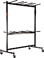 National Public Seating 84/EXT-8 Double-Tier Hanging Chair Truck, 79-1/2”H x 67”W x 33-1/4”D, Brown 1 thumbnail image