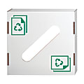 Bankers Box® Waste And Recycling Bin Lids, Paper, 18 1/4" x 18 1/4" x 6", 60% Recycled, White/Green, Pack Of 10 1 thumbnail image