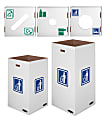 Bankers Box® Waste And Recycling Bin Lids, Paper, 18 1/4" x 18 1/4" x 6", 60% Recycled, White/Green, Pack Of 10 1 thumbnail image