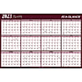 AT-A-GLANCE 2023 RY Horizontal Erasable Yearly Wall Calendar, Reversible, Red, Extra Large, 48" x 32"