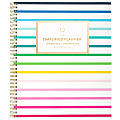 2024 Simplified by Emily Ley for AT-A-GLANCE® Weekly/Monthly Planner, 8-1/2" x 11", Happy Stripe, January To December 2024 , EL16-905