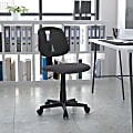 Flash Furniture Flash Fundamentals Mesh Mid-Back Swivel Task Office Chair With Pivot Back, Gray/Black