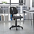 Flash Furniture Flash Fundamentals Mesh Mid-Back Swivel Task Office Chair With Pivot Back, Gray/Black 1 thumbnail image