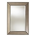 Baxton Studio Beaded Rectangular Accent Wall Mirror, 36" x 24", Antique Silver 1 thumbnail image