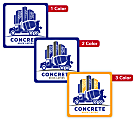 Custom Printed Outdoor Weatherproof 1-, 2- Or 3-Color Labels And Stickers, 1" x 1" Square, Box Of 250 Labels