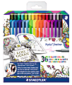 Staedtler® Johanna Basford Tri-Plus Fineliner Markers, 0.3 mm, Assorted Colors, Pack Of 36 1 thumbnail image