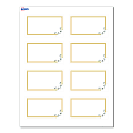 Avery® Print-To-The-Edge Cards With Sure Feed®, S00-D2Q-PRMWC10, 2" x 3-1/2", Matte White, Preprinted Double Gold Border/Floral Design, Pack Of 80 1 thumbnail image