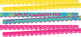 Barker Creek Double-Sided Scalloped Borders, 2-1/4" x 36", Life Is Beautiful, 13 Strips Per Pack, Set Of 3 Packs 1 thumbnail image