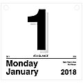 AT-A-GLANCE® "Today Is" Daily Wall Calendar, (K400-18), 8 1/2" x 8", Black/White, January to December 2018 (K400-18)