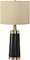 Monarch Specialties Tran Table Lamp, 28”H, Beige/Black