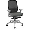 HON Nucleus Task Chair KD - Black Fabric Seat - Black Back - Titanium Frame - Armrest - 1 Each