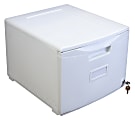 Storex Plastic 14-3/4"W x 18-1/4"D Lateral 1-Drawer File Cabinet, White 1 thumbnail image