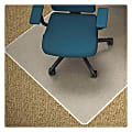 Lorell® Rolled Low Pile Studded Chair Mat, 46" x 60"