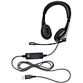 Califone 1025MUSB NeoTech USB Headset, Mic with CaliTuff Braided Cord - Stereo - USB - Wired - 25 Ohm - 1025MUSB 1 thumbnail image