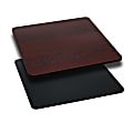 Flash Furniture Square Tabletop With Reversible Laminate Top, 36”, Black/Mahogany