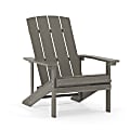 Flash Furniture Charlestown All-Weather Adirondack Chair, Light Gray
