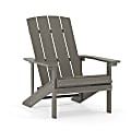 Flash Furniture Charlestown All-Weather Adirondack Chair, Light Gray 1 thumbnail image