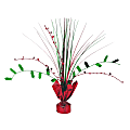 Amscan Christmas Holly Spray Centerpieces, 12" x 10", Red, Pack Of 10 Centerpieces