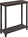 New Ridge Home Goods Harrison Narrow Side Table, 24”H x 22”W x 8”D, Espresso