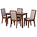 Baxton Studio Rosa 5-Piece Dining Set, Gray/Walnut Brown 1 thumbnail image