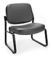 OFM Big And Tall Anti-Bacterial Guest Reception Chair, Charcoal/Black