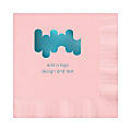 Custom Printed Personalized 1-Color Foil-Stamped Cocktail/Beverage Napkins, 4-3/4" x 4-3/4", Blush Pink, Box Of 100 Napkins 1 thumbnail image