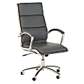 Bush Business Furniture Modelo Bonded Leather High-Back Office Chair, Dark Gray, Standard Delivery 1 thumbnail image