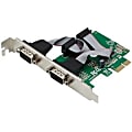 AddOn Dual Open RS-232 Port Serial PCIe x1 Host Bus Adapter with 16950 UART - 100% compatible and guaranteed to work