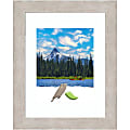 Amanti Art Rectangular Wood Picture Frame, 14” x 17” With Mat, Marred Silver 1 thumbnail image